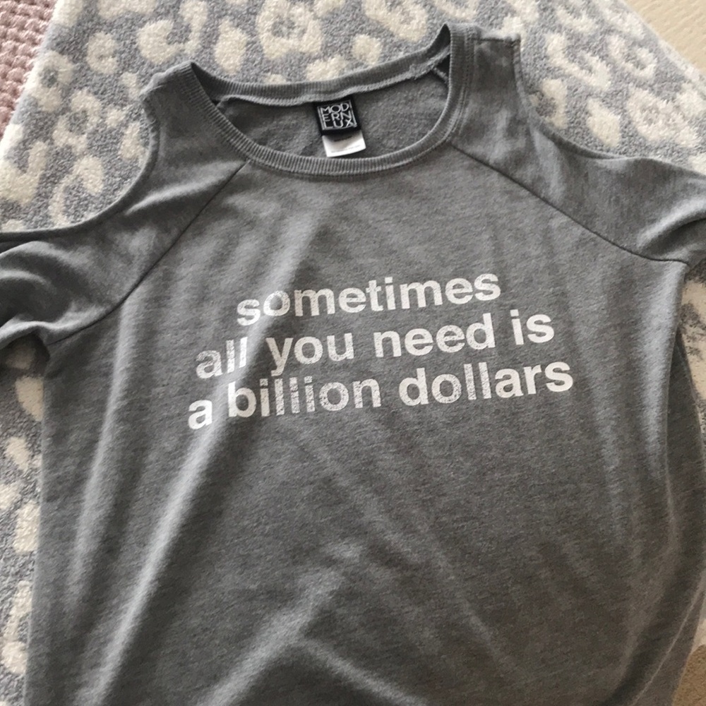 Cold shoulder graphic sweatshirt